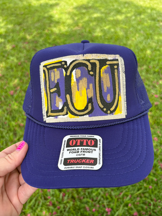 PURPLE ECU HAND PAINTED HAT