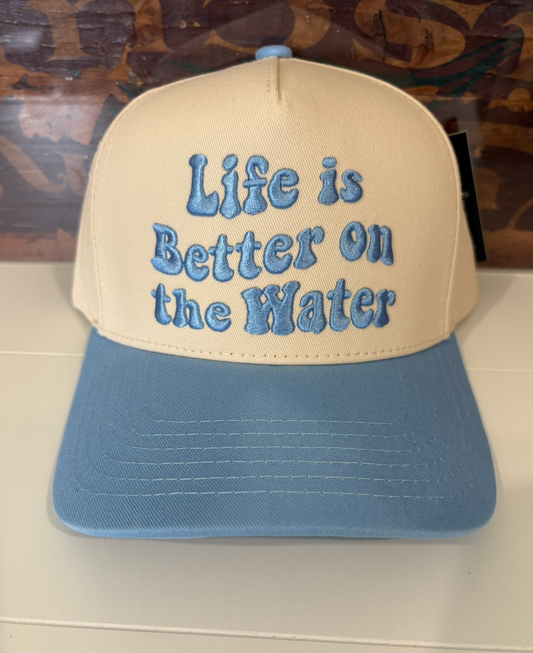 LIFE IS BETTER ON THE WATER HAT - BLUE