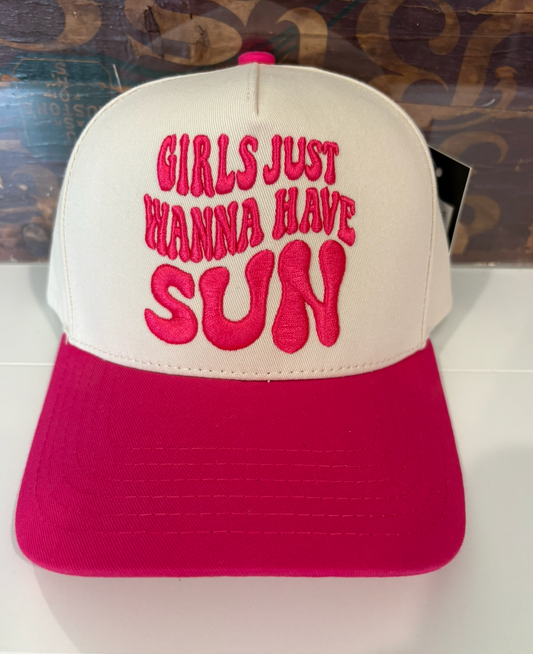 GIRLS JUST WANNA HAVE SUN - HOT PINK