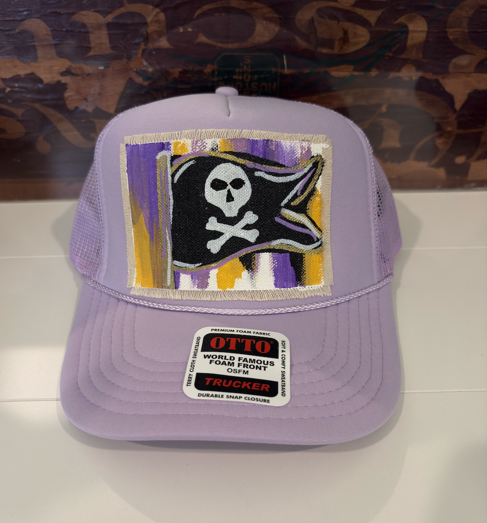 LIGHT PURPLE GAME DAY HAND PAINTED HAT