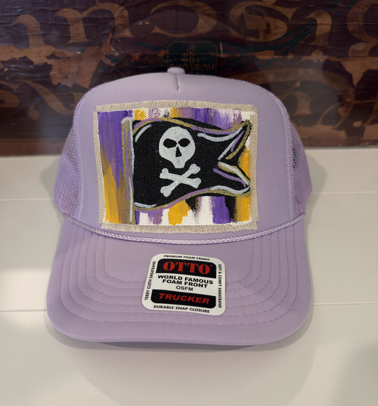 LIGHT PURPLE GAME DAY HAND PAINTED HAT