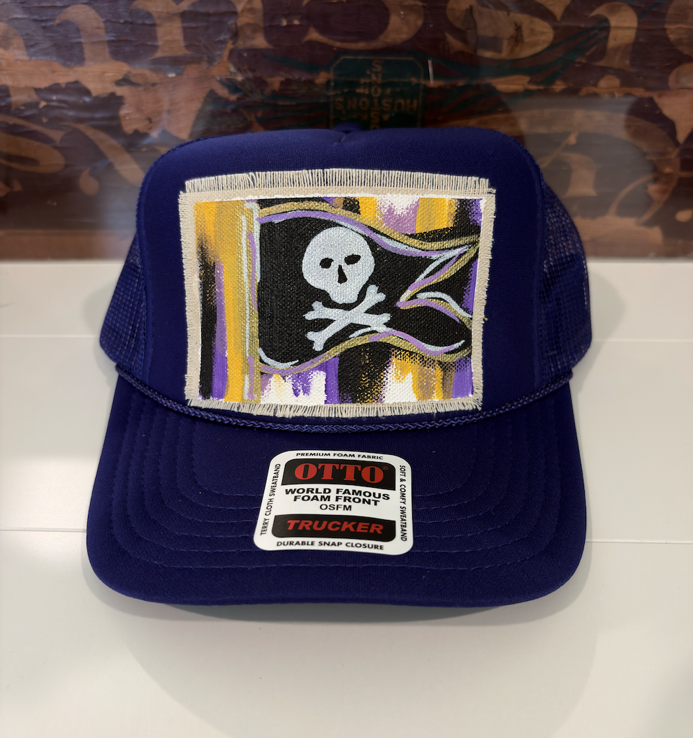 PURPLE GAME DAY HAND PAINTED HAT