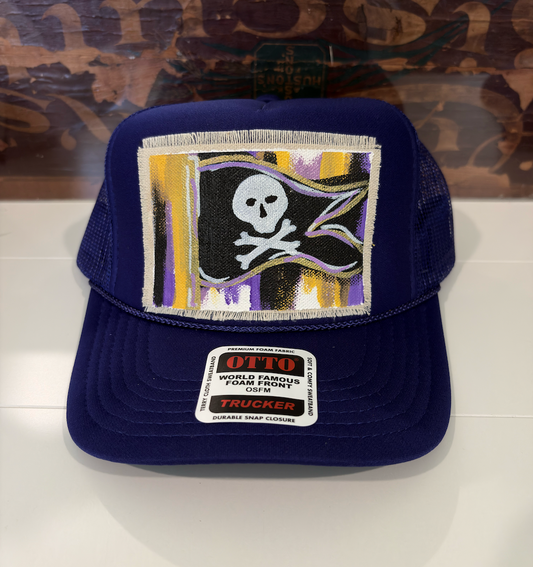 PURPLE GAME DAY HAND PAINTED HAT