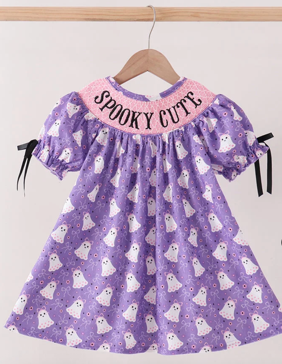 SPOOKY CUTE SMOCKED DRESS