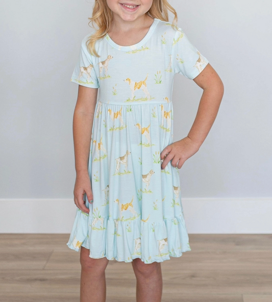HUNTING DOGS BAMBOO DRESS