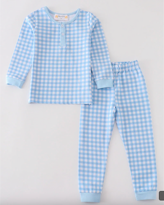 BLUE PLAID SET