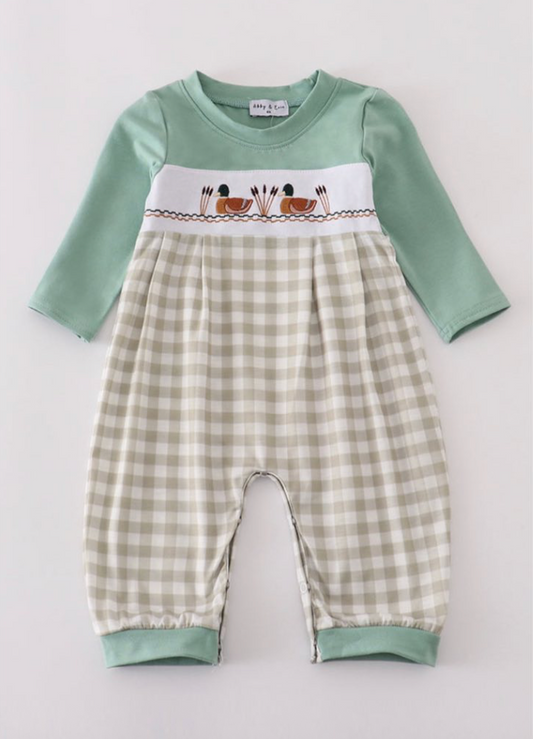 GREEN DUCK ROMPER