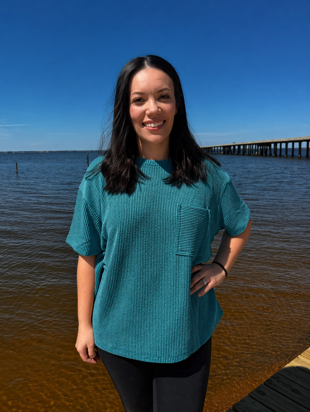 EVERYDAY STAPLE TOP IN TEAL