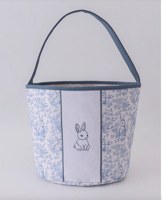 BOY BLUE/WHITE EASTER BASKET