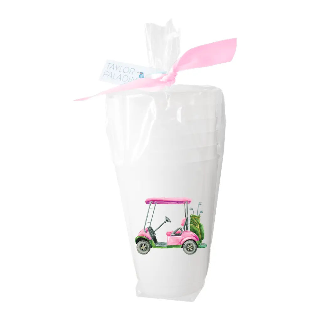 Golf Cart Frosted Cup | Set of 6