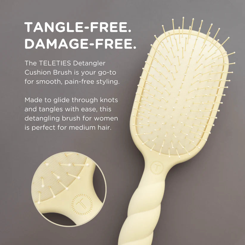 TELETIES DETANGLER MEDIUM HAIR BRUSH IN TAN