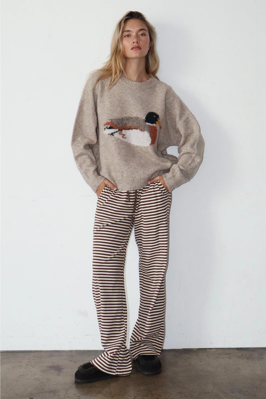 LUCKY DUCK SWEATER IN SAND