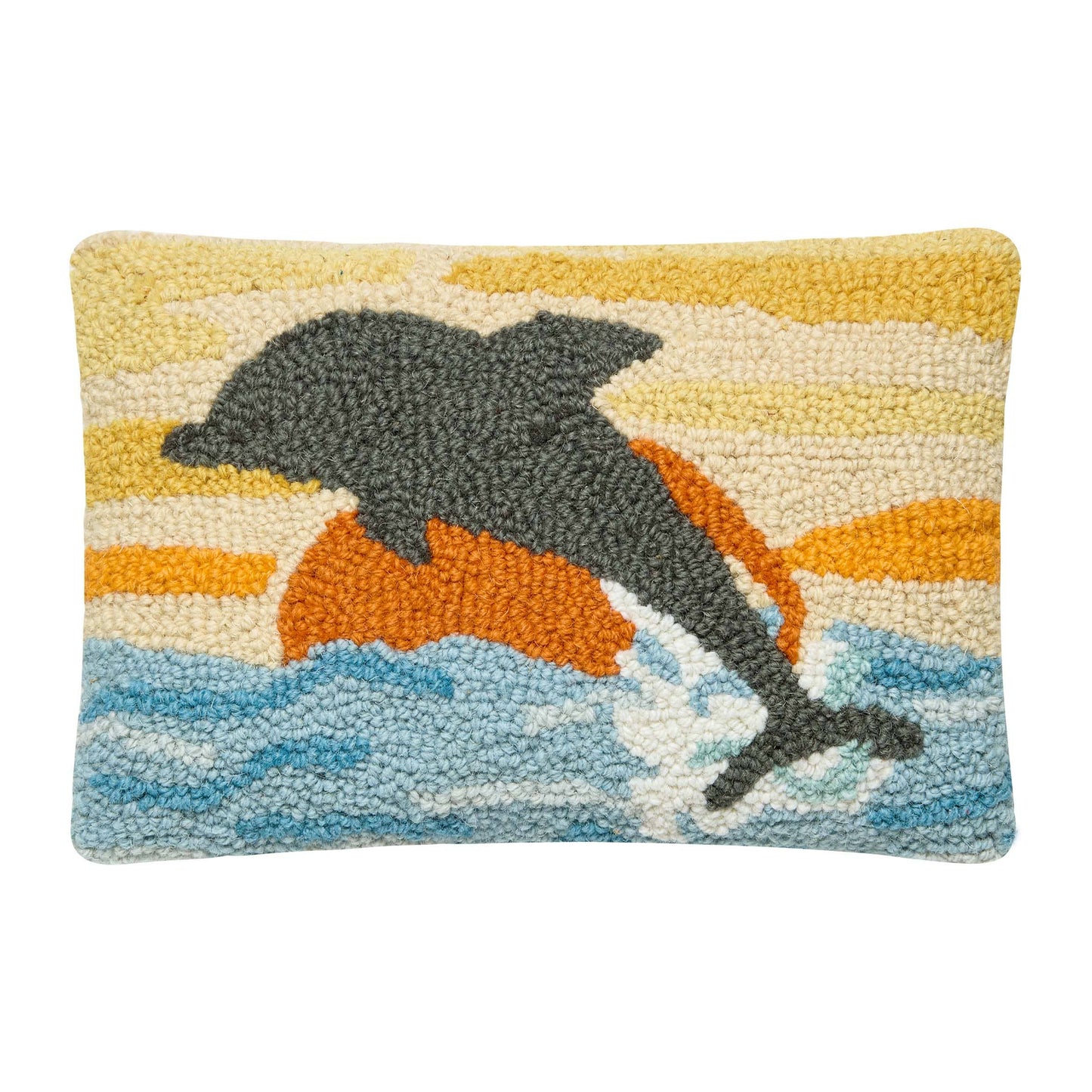 DOLPHIN IN SUNSET HOOK PILLOW
