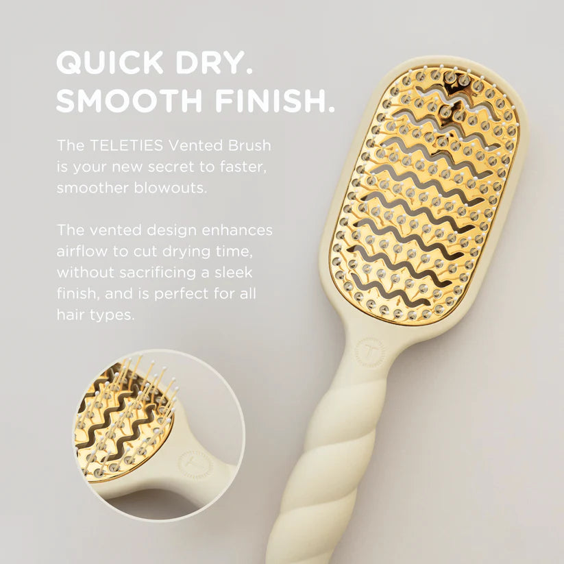 TELETIES VENTED HAIR BRUSH IN TAN