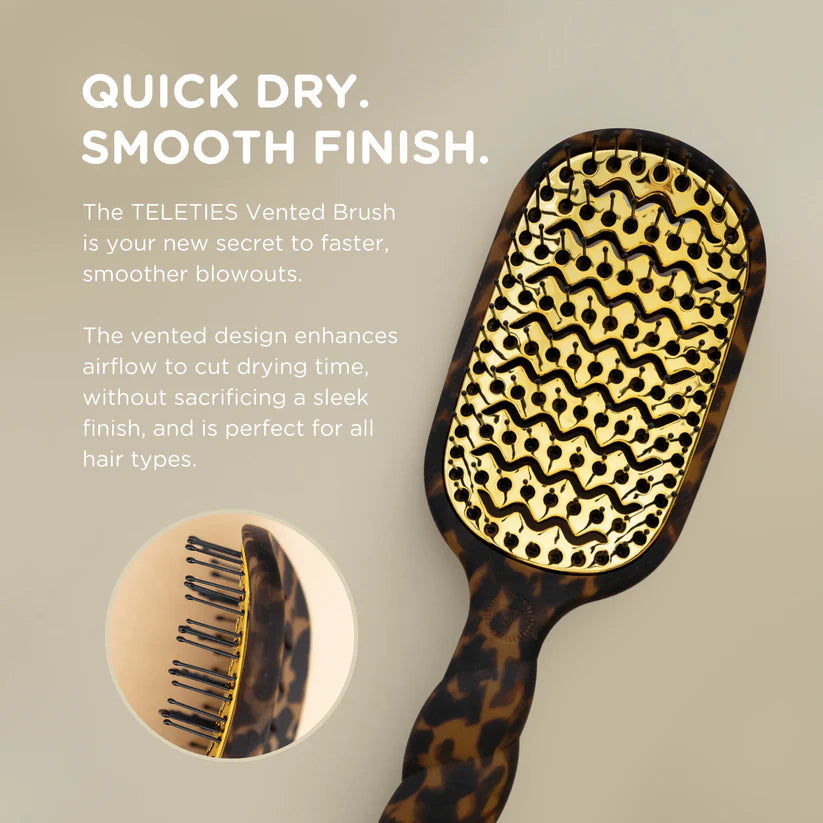 TELETIES VENTED HAIR BRUSH IN TORTOISE